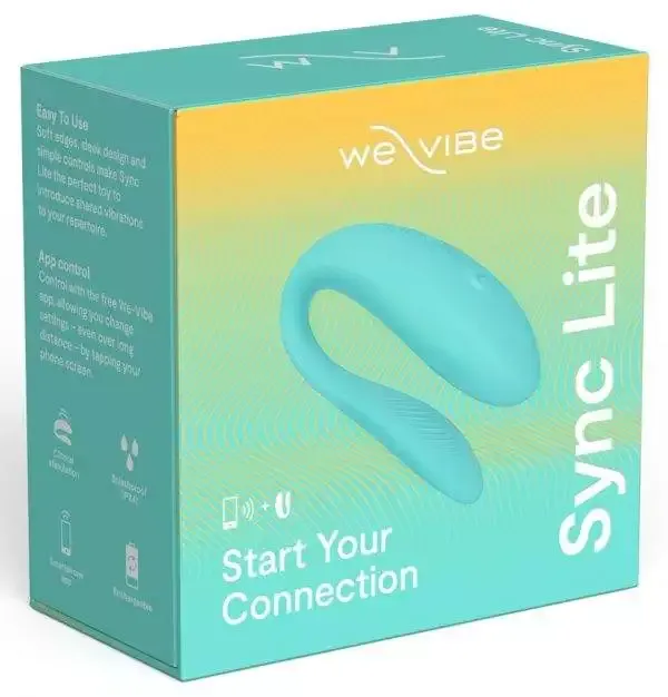 We-Vibe Sync Lite Paarvibrator, Silikon, 7,5 x 5,1 x 3,0 cm, Rosa – Verpackung