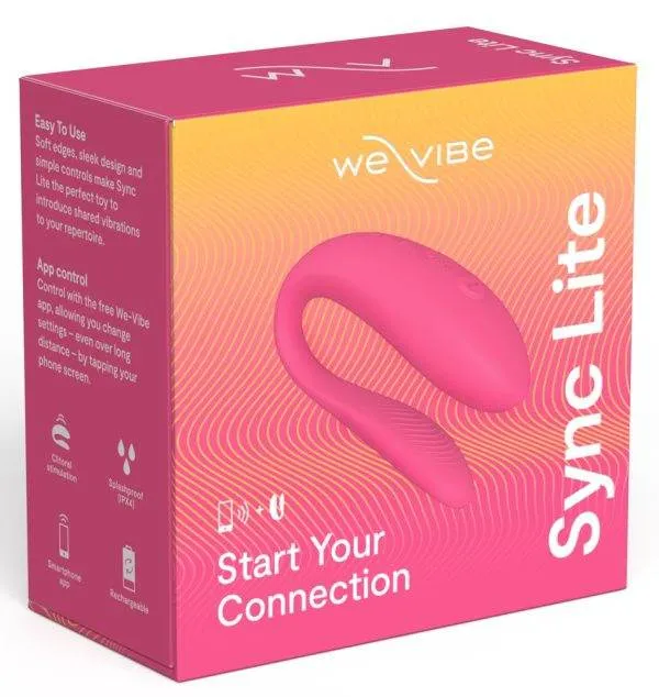 We-Vibe Sync Lite, C-förmiger Paarvibrator, 10+ Vibrationsmodi, Bluetooth, wiederaufladbar, Silikon – Verpackung We-Vibe Sync Lite, C-förmiger Paarvibrator, 10+ Vibrationsmodi, Bluetooth, wiederaufladbar, Silikon – Verpackung