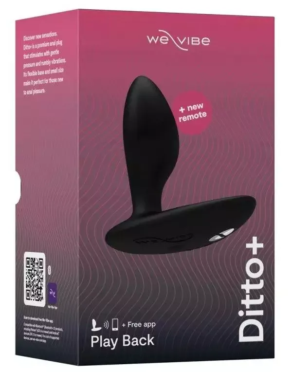 We-Vibe Vibro-Analplug Ditto+ wasserdicht mit Fernbedienung – Verpackung
