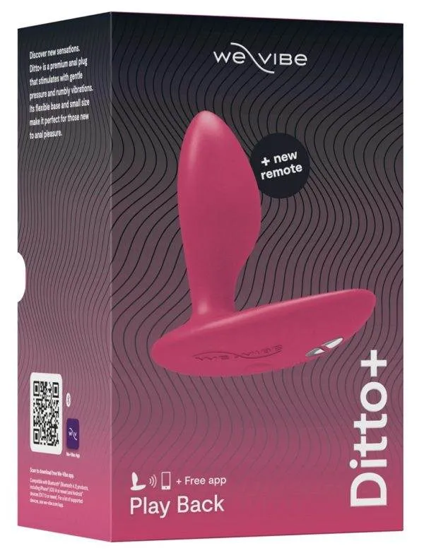 We-Vibe Ditto+ Vibro-Analplug mit Universal-Fernbedienung in Schwarz – Verpackung We-Vibe Ditto+ Vibro-Analplug mit Universal-Fernbedienung in Schwarz – Verpackung