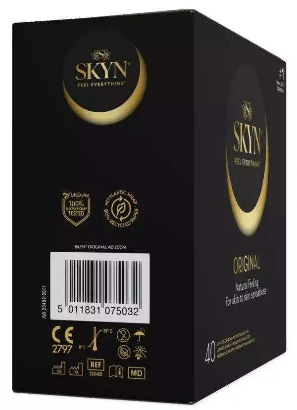 SKYN Transparente Sensoprene Kondome, 53mm, latexfrei, vegan, Gleitbeschichtet – B
