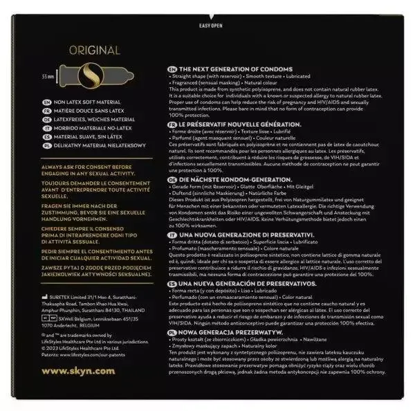 SKYN Transparente Sensoprene Kondome, 53mm, latexfrei, vegan, Gleitbeschichtet SKYN Transparente Sensoprene Kondome, 53mm, latexfrei, vegan, Gleitbeschichtet – D
