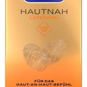Durex Hautnah Kondome, Latexfrei, 56 mm, transparent, Silikongleitgel – Verpackung