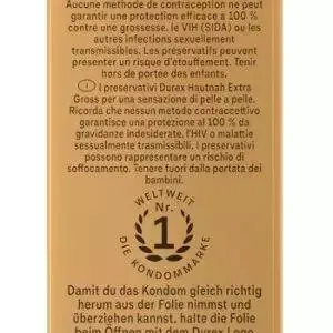 Durex Hautnah Extra Groß XXL Kondome, ultra dünn, transparent, 10 Stück Durex Hautnah Extra Groß XXL Kondome, ultra dünn, transparent, 10 Stück – Verpackung B