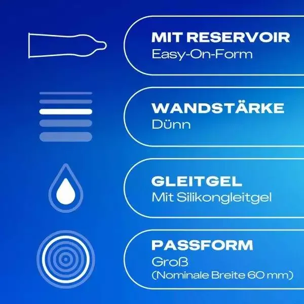 Durex Gefühlsecht Extra Large XXL Kondome, 10 Stück – B