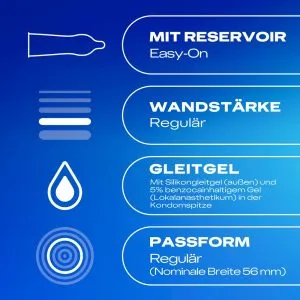 Durex Performa Transparente Kondome mit benzocainhaltigem Gel, 10 Stück, 56 mm Durex Performa Transparente Kondome mit benzocainhaltigem Gel, 10 Stück, 56 mm – B