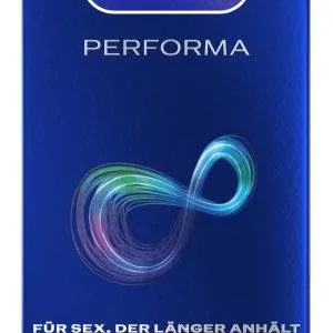 Durex Performa Transparente Kondome mit benzocainhaltigem Gel, 10 Stück, 56 mm – Verpackung
