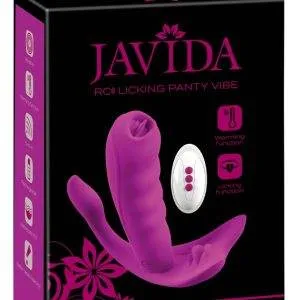 Javida Wasserdichter RC Licking Panty Vibe mit Vibro-Zungen und Wärmefunktion – Verpackung