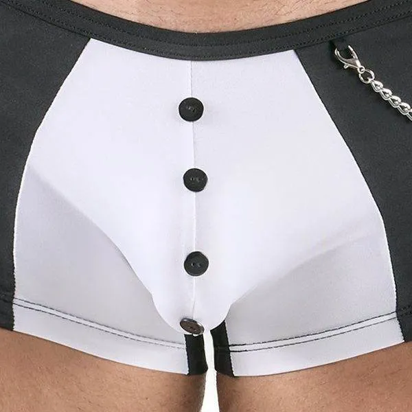 Svenjoyment Service-Pants in Schwarz-Weiß, Waiter-Style Svenjoyment Enge Waiter-Style Pants - Schwarz-Weiß - Größe S – Det