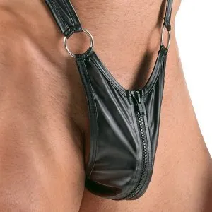 Svenjoyment Schwarzer Riobody mit transparenten Powernet-Einsätzen, Größe S, provokanter Style Svenjoyment Riobody