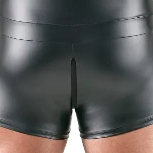 Svenjoyment Herren Kurzoverall Schwarz, Bodycon, Mattlook & Powernet, Zipper Einteiler Svenjoyment Herren Kurzoverall Powernet Mattlook Zip Schwarz – Det B