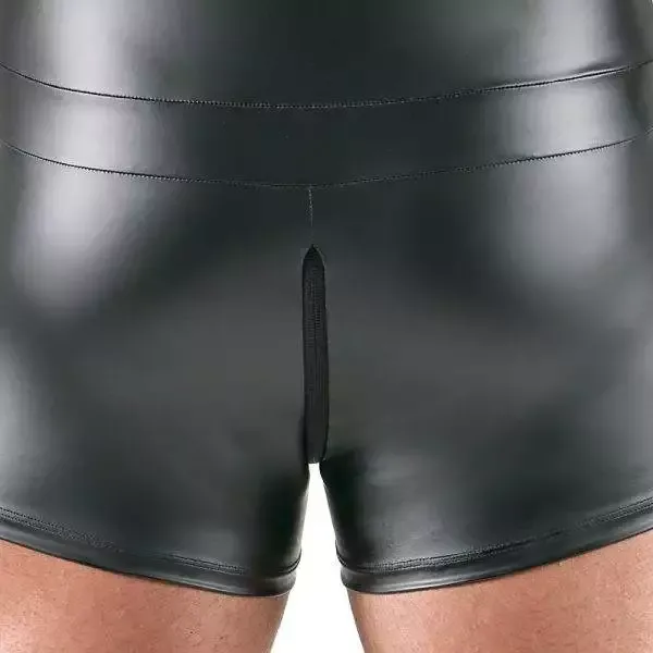Svenjoyment Herren Kurzoverall Schwarz, Bodycon, Mattlook & Powernet, Zipper Einteiler Svenjoyment Herren Kurzoverall Powernet Mattlook Zip Schwarz – Det B