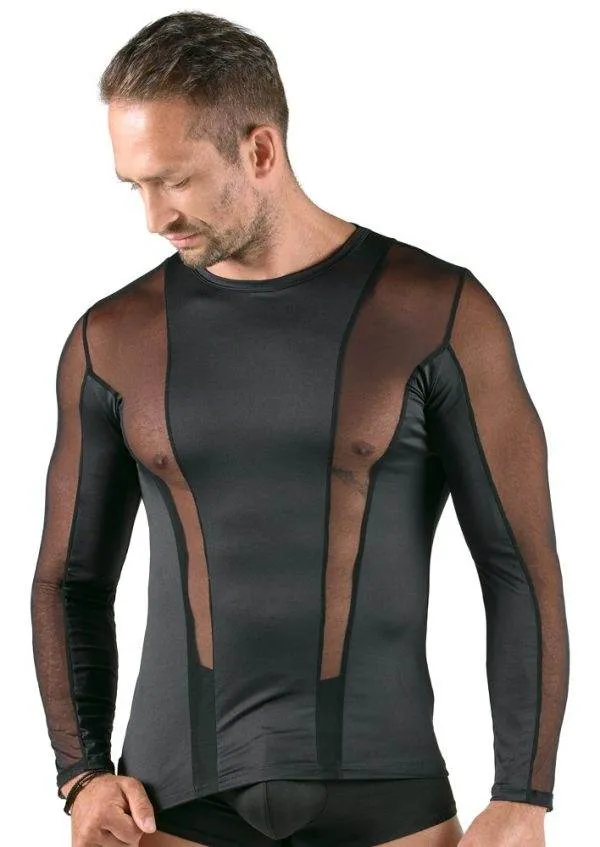 Svenjoyment Eyecatcher Longsleeve Schwarz Stretch Netz Svenjoyment Longsleeve