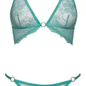 Cottelli FANTASY - Mintfarbenes Spitzen-Dessous-Set Cottelli FANTASY - Mintfarbenes Spitzen-Dessous-Set – Hollow B