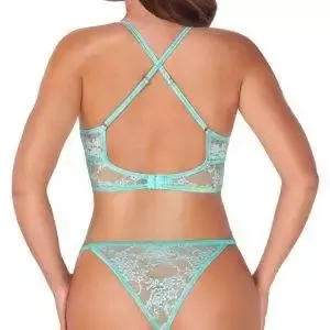 Cottelli FANTASY - Mintfarbenes Spitzen-Dessous-Set Cottelli FANTASY - Mintfarbenes Spitzen-Dessous-Set – Rückseite
