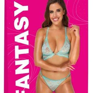 Cottelli FANTASY - Mintfarbenes Spitzen-Dessous-Set – Verpackung