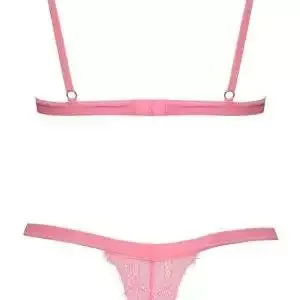 Cottelli FANTASY Neonpinkes Spitzen-Dessous-Set Cottelli FANTASY Neonpinkes Spitzen-Dessous-Set – Hollow Rückseite