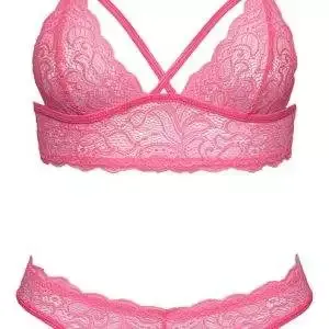 Cottelli FANTASY Neonpinkes Spitzen-Dessous-Set Cottelli FANTASY Neonpinkes Spitzen-Dessous-Set – Hollow B