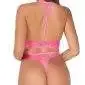 Cottelli FANTASY Neonpinkes Spitzen-Dessous-Set – Rückseite
