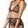 Cottelli BONDAGE Dessous-Set mit Mattlook-Details - Provokant & Sinnlich Cottelli BONDAGE Dessous-Set in Netz & Mattlook, Größe S, schwarz – C