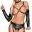 Bad Kitty Ouvert-Set Bad Kitty Mattlook Ouvert-Set, schwarz, inkl. Halsband und Fessel-Armstulpen – B
