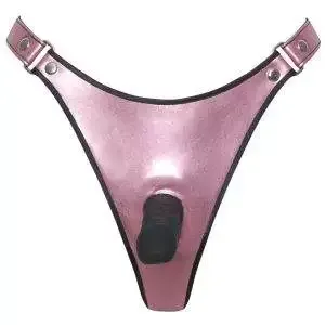 Bad Kitty Strap-on-String in Rosé-Metallic, Schwarz - Glossy-Look, Silikon-Dildo 12 cm Bad Kitty Strap-on-String in Rosé-Metallic, Schwarz - Glossy-Look, Silikon-Dildo 12 cm – Hollow B