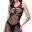 Cottelli PARTY Minikleid mit Harness, Schwarz, S/M/L/XL, Mattlook-Riostring enthalten – A