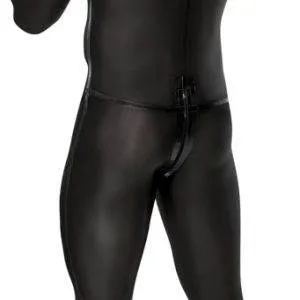 LateX Langarm-Overall in Rauchgrau, Größe S/M, transparent LateX Langarm-Overall in Rauchgrau, Größe S/M, transparent – Rückseite