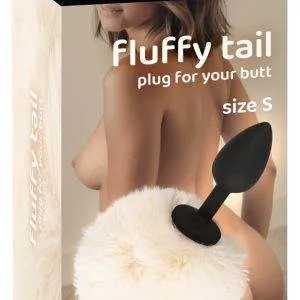 You2Toys Fluffy Tail Analplug Größe S - Weiß/Schwarz – Verpackung