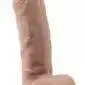 SilexD Naturdildo 7“ Real Skin mit Saugfuß, hyperrealistisch Kinke Penisdildo 17,8 cm – A
