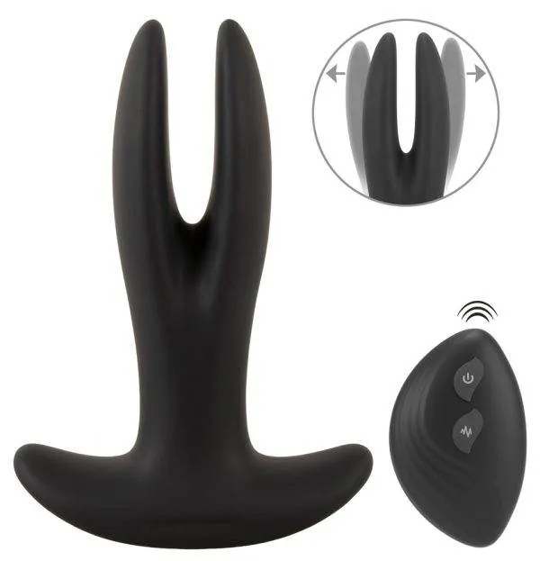ANOS 2-armiger RC Anal Spreader mit Vibration, wasserdicht, Silikon, USB-Ladekabel – A