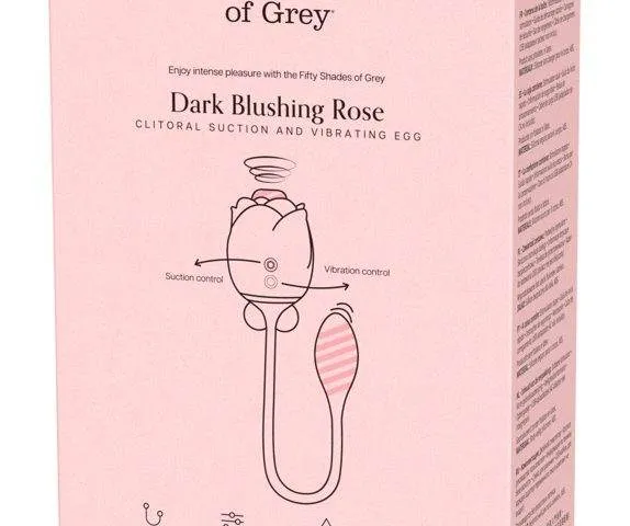 Fifty Shades of Grey Clitoral Suction and Vibrating Egg Dark Blushing Rose, wasserdicht, wiederaufladbar – Verpackung B