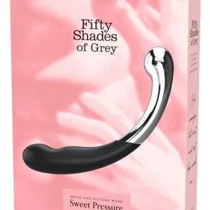 Fifty Shades of Grey Metal and Silicone Wand Sweet Pressure, Doppeldildo 21,5 cm – Verpackung