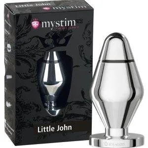 Mystim Butt Plug Little John - E-Stim Analtoy, Ø 5 cm, Metall, Erotikspielzeug