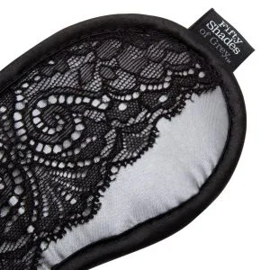 Fifty Shades of Grey Play Nice Satin Augenmaske, Silber/Schwarz Fifty Shades of Grey Play Nice Satin Augenmaske, Silber/Schwarz – Bild 3