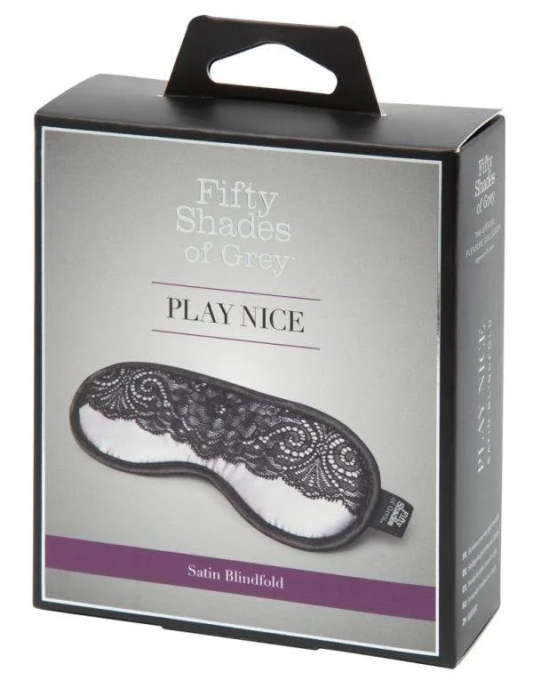 07012030000_verp Fifty Shades of Grey Play Nice Satin Augenmaske, Silber/Schwarz