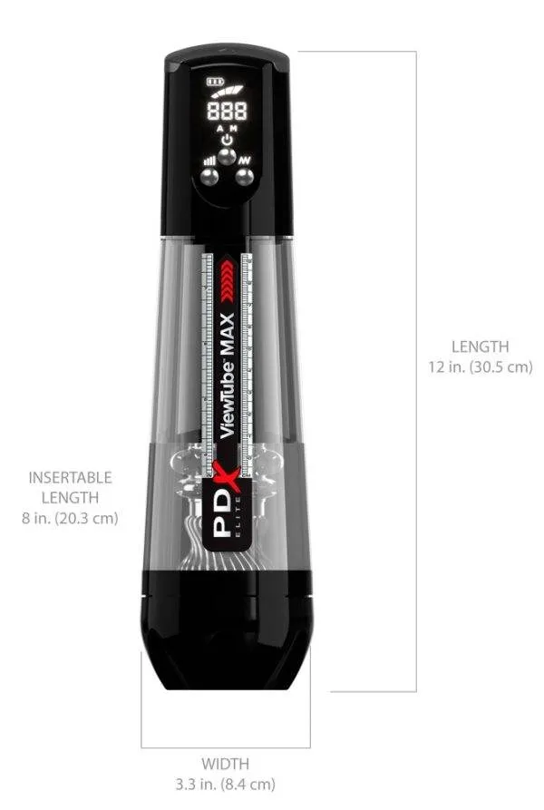 PDX Elite Transparent-Masturbator ViewTube MAX - Leucht-Effekt und Saug-Funktion PDX Elite Transparent-Masturbator ViewTube MAX - Leucht-Effekt und Saug-Funktion – E