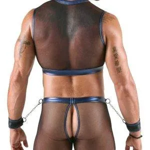 Svenjoyment Bondage - Blue-Metallic Netz-Set mit Handfesseln Svenjoyment Bondage - Blue-Metallic Netz-Set mit Handfesseln – Bild 4