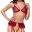 Cottelli COSTUMES - Verführerisches Dessous-Set, Karo-Look, Rot, Größe S/M Cottelli COSTUMES - Verführerisches Dessous-Set, Karo-Look, Rot, Größe S/M