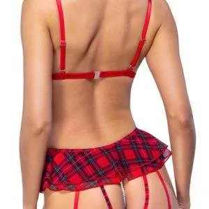 Cottelli COSTUMES - Verführerisches Dessous-Set, Karo-Look, Rot, Größe S/M Cottelli COSTUMES - Verführerisches Dessous-Set, Karo-Look, Rot, Größe S/M – Bild 4