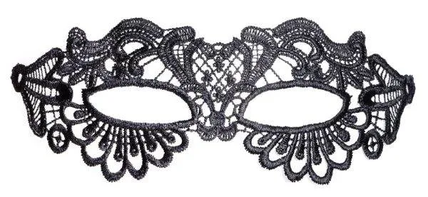 Schwarze Spitzen-Augenmaske - Elegantes Accessoire für geheimnisvolle Nächte Schwarze Spitzen-Augenmaske - Elegantes Accessoire für geheimnisvolle Nächte
