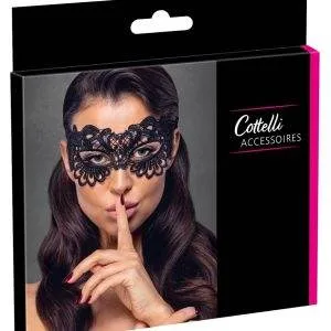 Schwarze Spitzen-Augenmaske - Elegantes Accessoire für geheimnisvolle Nächte Schwarze Spitzen-Augenmaske - Elegantes Accessoire für geheimnisvolle Nächte – Bild 1
