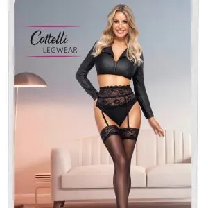 Cottelli LEGWARE Schwarze 20 den Strümpfe mit Spitzen-Abschluss Cottelli LEGWARE Schwarze 20 den Strümpfe mit Spitzen-Abschluss – Bild 1
