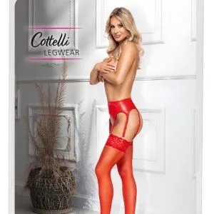 Cottelli LEGWARE Rote Seidige Strümpfe 20 den, 9 cm Spitzen-Abschluss Cottelli LEGWARE Rote Seidige Strümpfe 20 den, 9 cm Spitzen-Abschluss – Bild 1