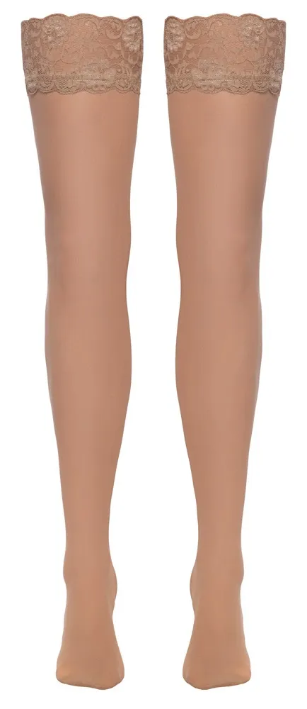 Cottelli LEGWARE Seidige Nudefarbene Spitzenstrümpfe Cottelli LEGWARE Seidige Nudefarbene Spitzenstrümpfe