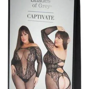 Fifty Shades of Grey Langarm-Catsuit Captivate - Netzcatsuit mit Cut-outs