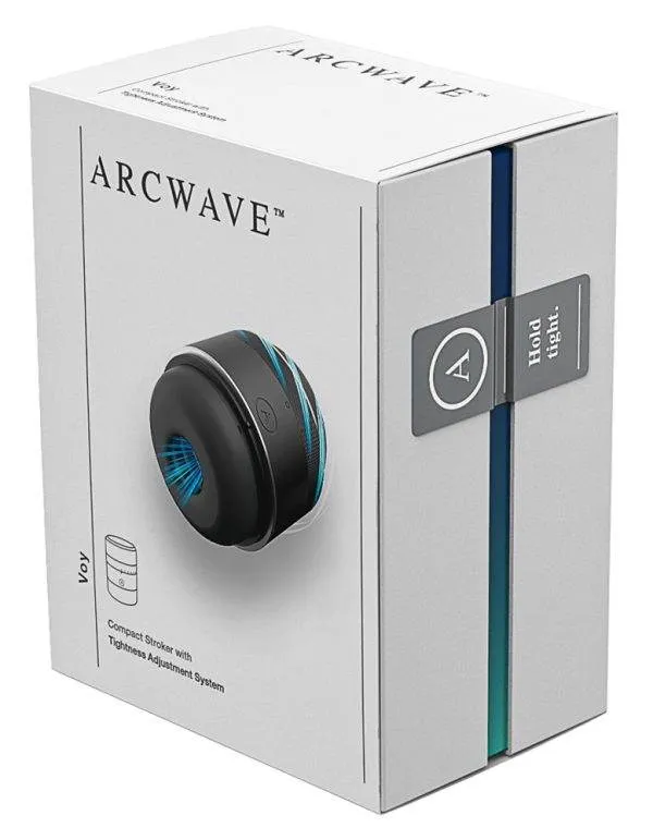 Arcwave Masturbator Voy - Premium-Masturbator mit Tightness Adjustment System, Clean Tech Silikon, 8 Stufen, ergonomisches Format, hinten offen, inkl. pjur-Gleitgel