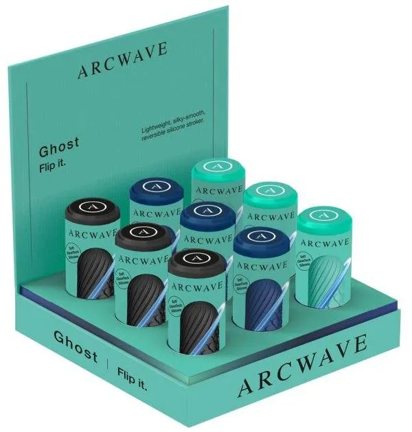 Arcwave Ghost Wendbare Masturbator-Sleeves im Tresendisplay Combo Pack - Black, Blue, Mint