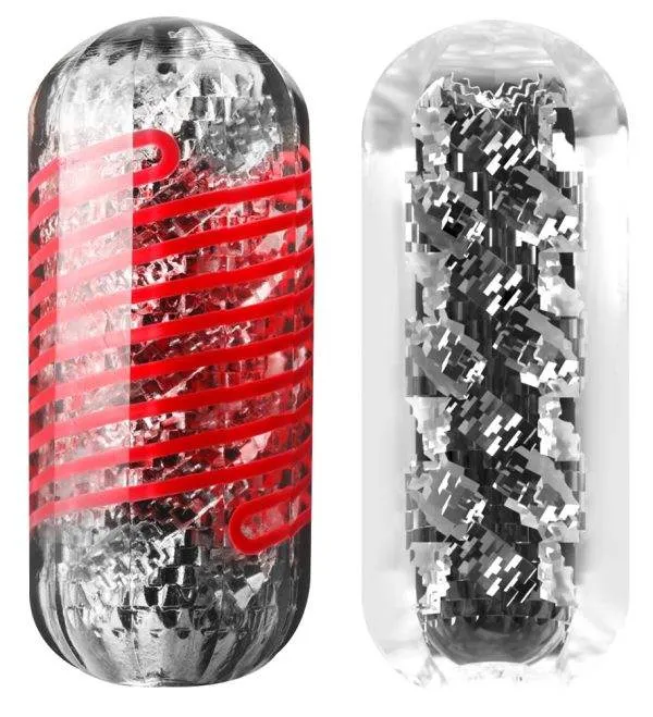 Spinner DX Masturbator von Tenga in Schwarz/Rot, Größe M Spinner DX Masturbator von Tenga in Schwarz/Rot, Größe M