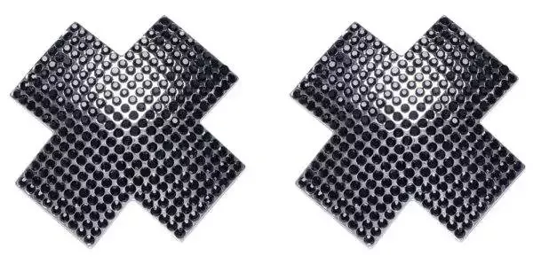 Cottelli ACCESSOIRES Nipple Sticker Cross, Schwarz Cottelli ACCESSOIRES Nipple Sticker Cross, Schwarz